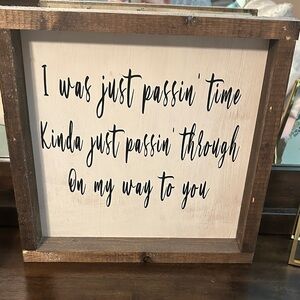 Rustic Wooden Sign with Inspirational Quote